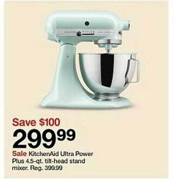 Target Kitchenaid ultra power plus 4.5-qt. tilt-head stand mixer offer