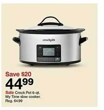 Target Crock pot 6-qt. my time slow cooker offer