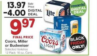 United Supermarkets Coors, miller or budweiser offer
