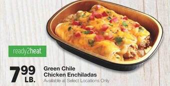 United Supermarkets Green chile chicken enchiladas offer