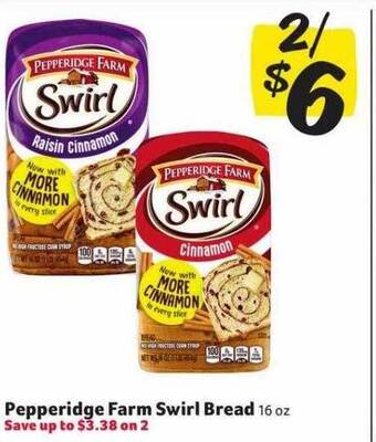 Winn Dixie Pepperidge farm swirl bread offer