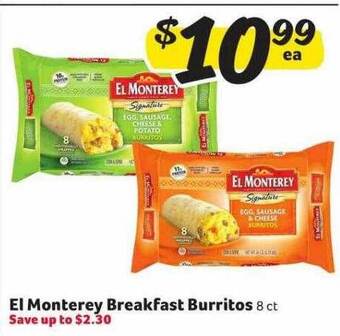 Winn Dixie El monterey breakfast burritos offer