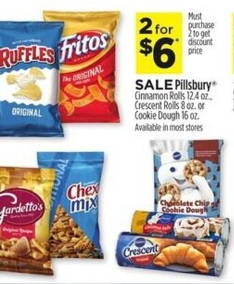Dollar General Pillsbury Cinnamon Rolls 12.4 oz. Crescent Rolls 8 oz. or Cookie Dough 16 oz. offer