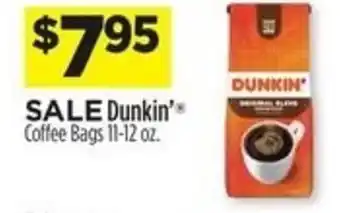 Dollar General Dunkin Coffee Bags 11-12 oz. offer
