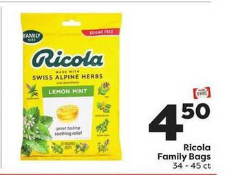 Weis Markets Ricola family bags offer