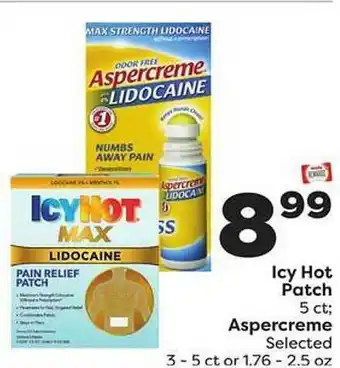 Weis Markets Icy hot patch, aspercreme offer