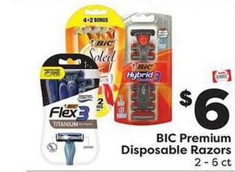 Weis Markets Bic premium disposable razors offer