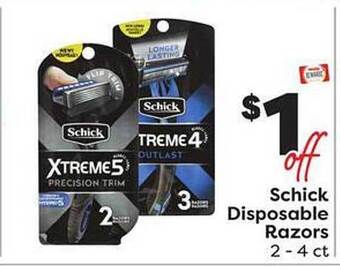 Weis Markets Schick disposable razors offer