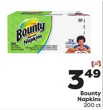 Weis Markets Bounty napkins offer