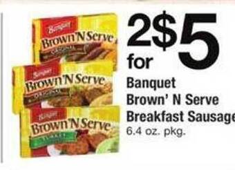 ACME Banquet brown' n serve breakfast sausage offer