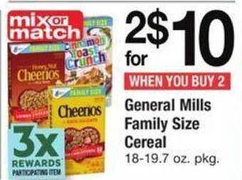 ACME General mills family size cereal offer