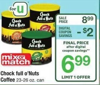 ACME Chock full o'nuts coffee offer