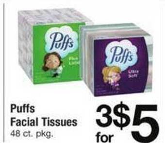 ACME Puffs facial tissues offer
