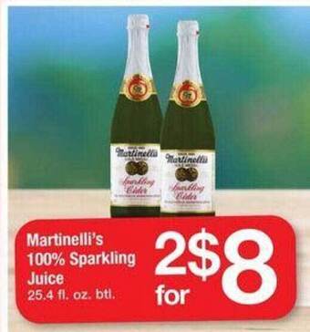 ACME Martinelli's 100% sparkling juice offer