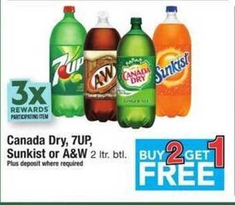 ACME Canada dry, 7up, sunkist or a&w offer