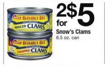ACME Snow's clams offer
