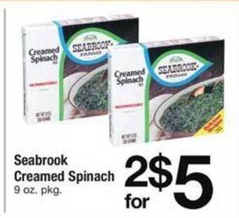 ACME Seabrook creamed spinach offer