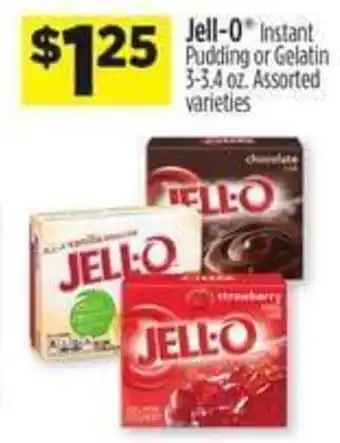 Dollar General Jell-O Instant Pudding or Gelatin 3-3.4 oz. offer