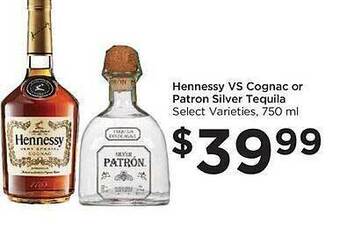 Food 4 Less Hennessy vs cognac or patron silver tequila offer
