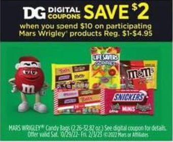 Dollar General Mars Wrigley Candy Bags offer