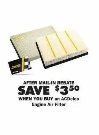 Advance Auto Parts Acdelco engine air filter offer