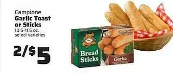 County Market Campione garlic toast or sticks offer