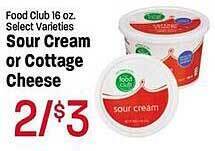 Maceys Food club sour cream or cottage cheese offer
