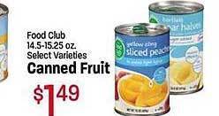 Maceys Food club canned fruit offer