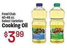 Maceys Food club cooking oil offer