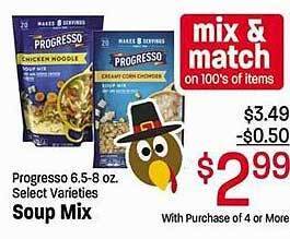 Maceys Progresso soup mix offer