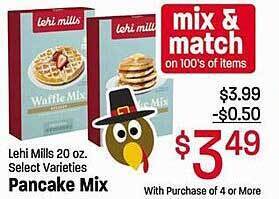Maceys Lehi mills pancake mix offer