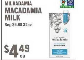 New Seasons Market Milkadamia macadamia milk offer