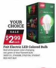 Ace Hardware Feit electric led colored bulb offer