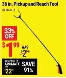 Harbor Freight Tools 36 in. pickup and reach tool offer