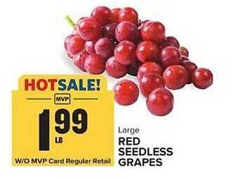 Food Lion Red seedless grapes offer
