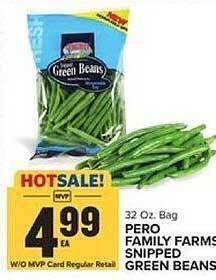Food Lion Pero family farms snipped green beans offer