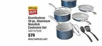 The Home Depot Granitestone aluminum nonstick cookware set offer