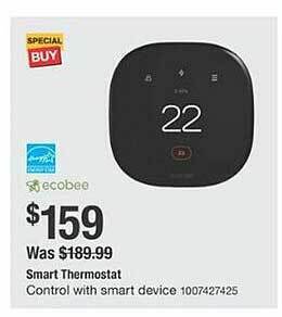 The Home Depot Ecobee smart thermostat offer