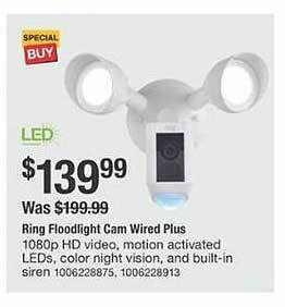 The Home Depot Ring floodlight cam wired plus offer
