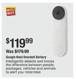 The Home Depot Google nest doorbell battery offer