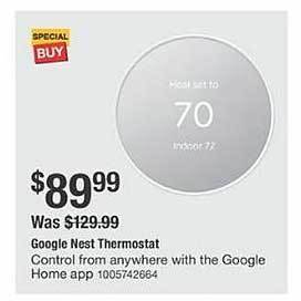 The Home Depot Google nest thermostat offer