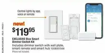 The Home Depot Exclusive diva smart dimmer switch kit offer