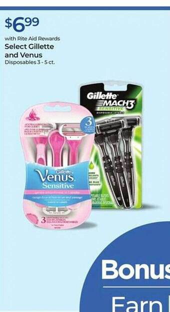Rite Aid Select gillette and venus offer