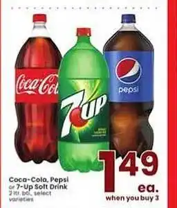 Albertsons Coca-cola, pepsi or 7-up soft drink offer