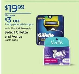 Rite Aid Select gillette and venus offer