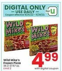 Albertsons Wild mike's frozen pizza offer