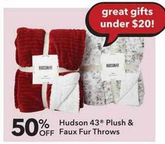 Hudson 43 plush & faux fur throws