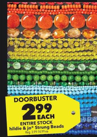 JOANN Hildie & jo strung beads offer