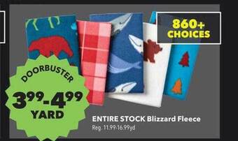 JOANN Blizzard fleece offer