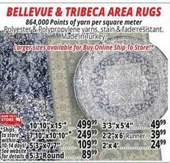 Ocean State Job Lot Bellevue & tribeca area rugs offer